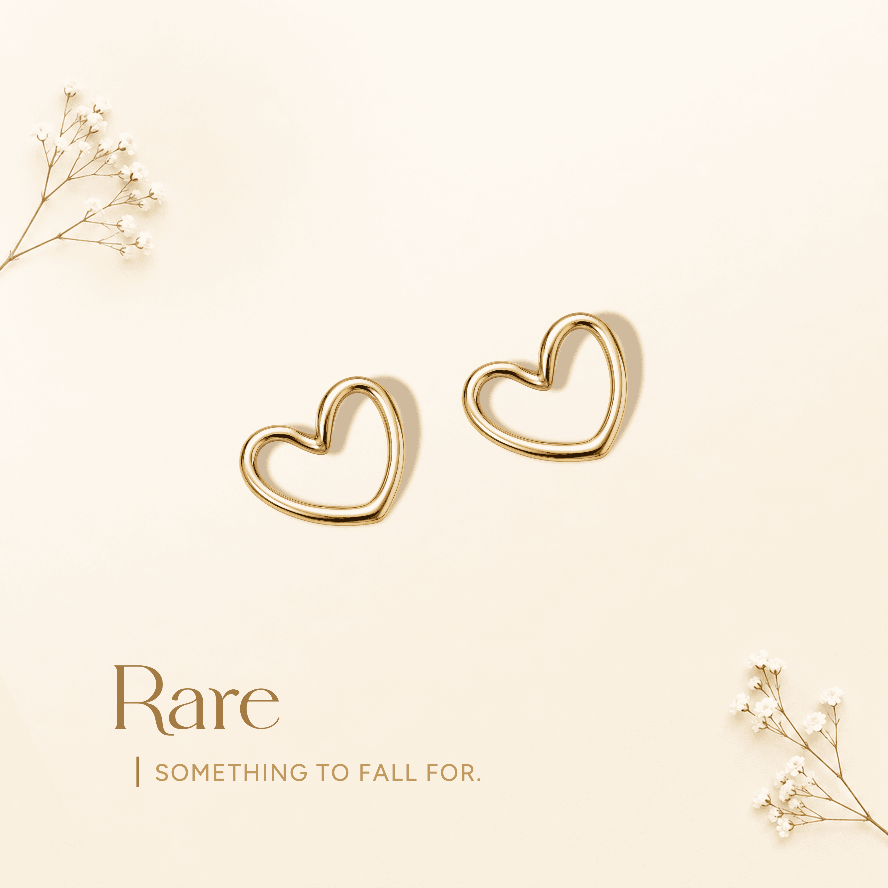 Gold Line Heart