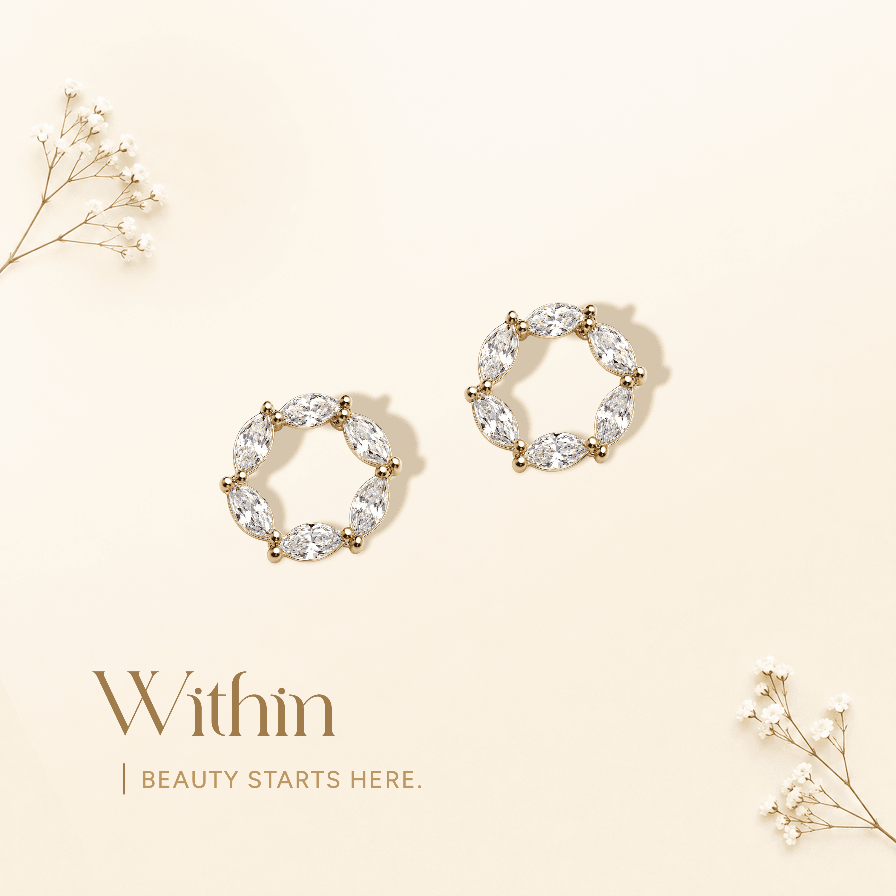 Crystal Leaf Ring