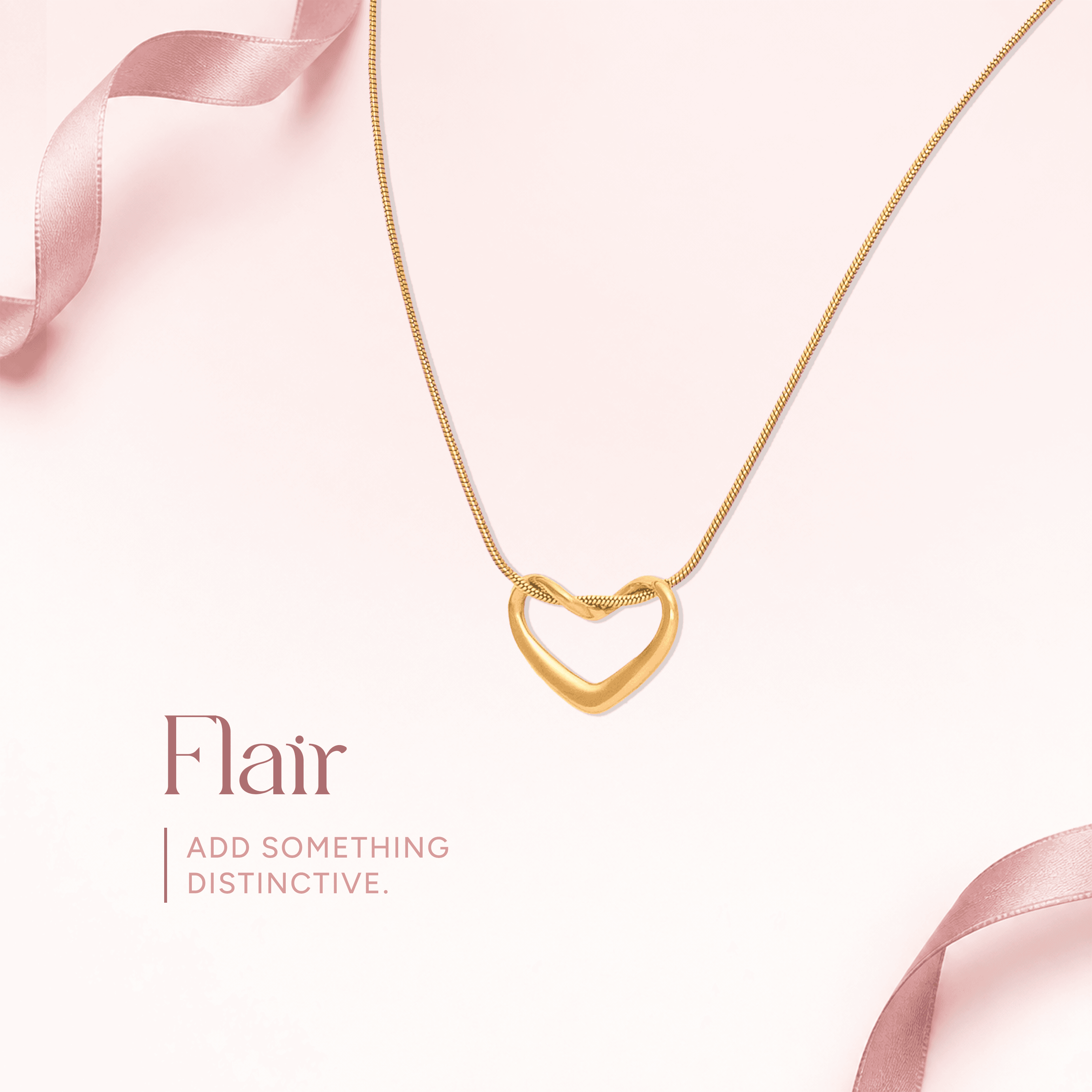 Gold Line Heart