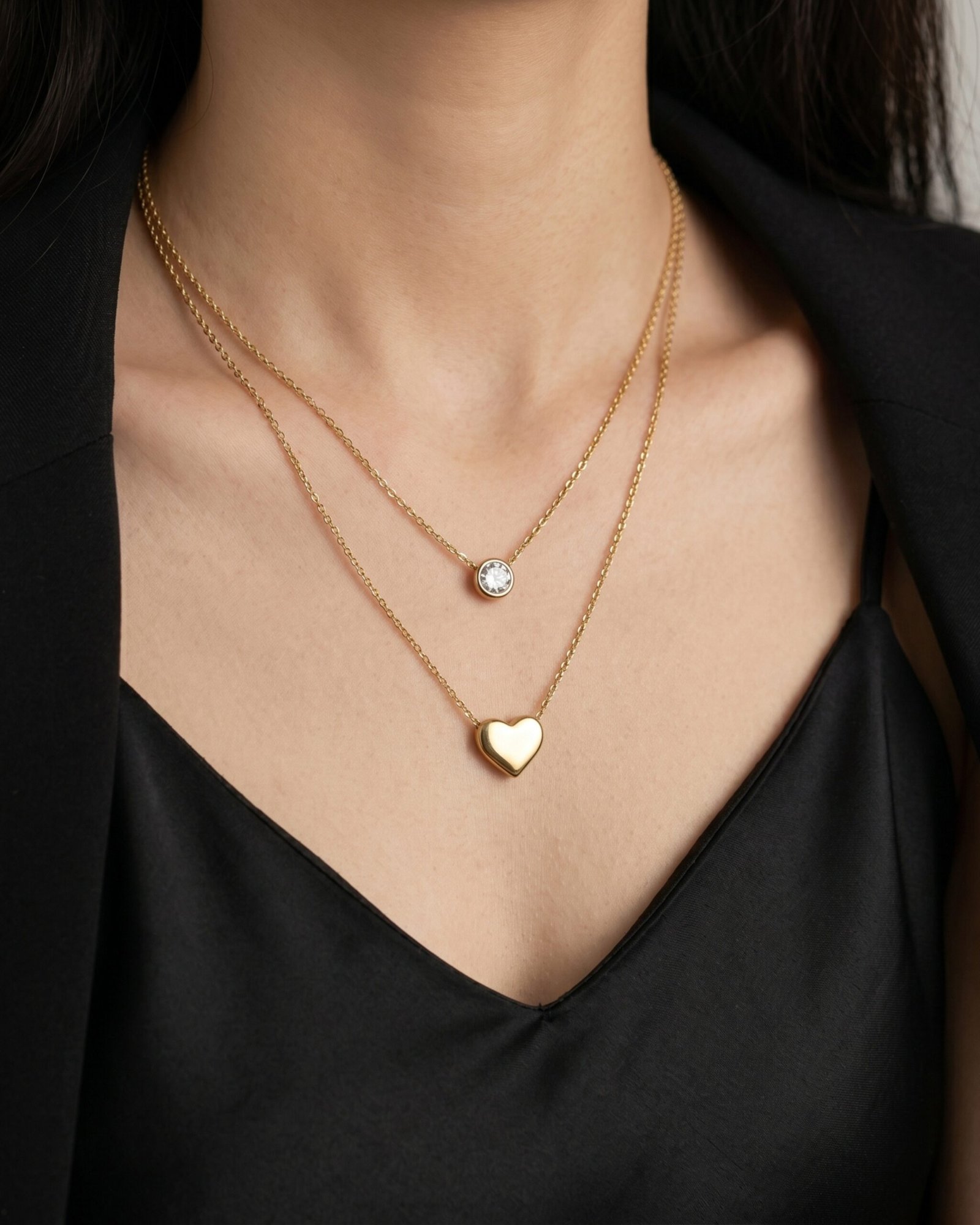Heart with Diamond Chain