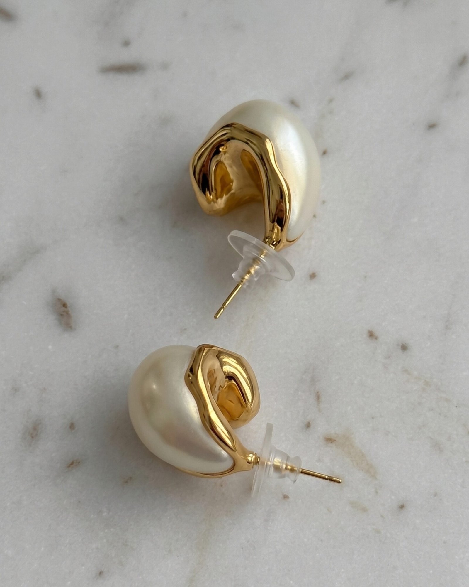White hook style studs