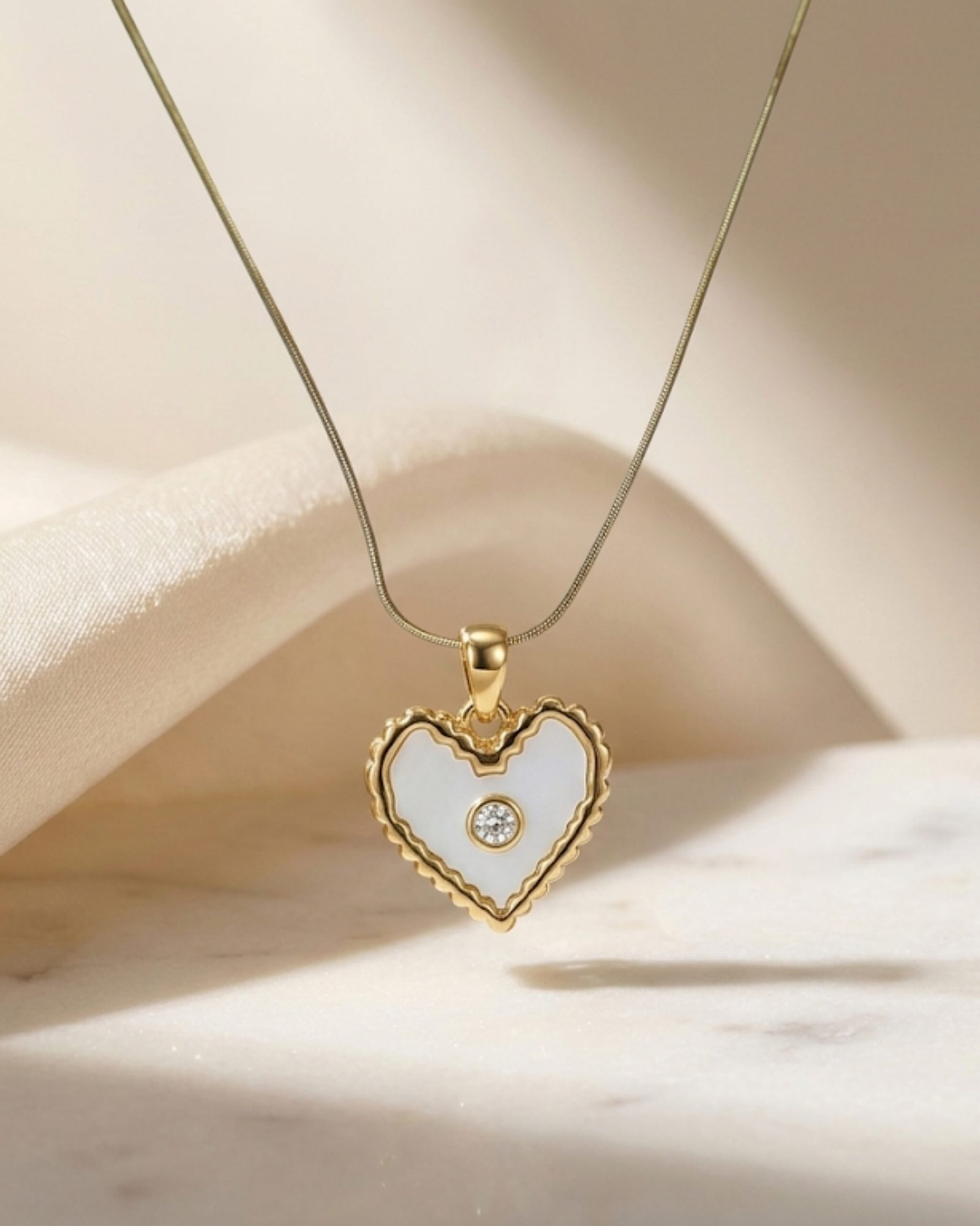 Marble Heart with diamond PC