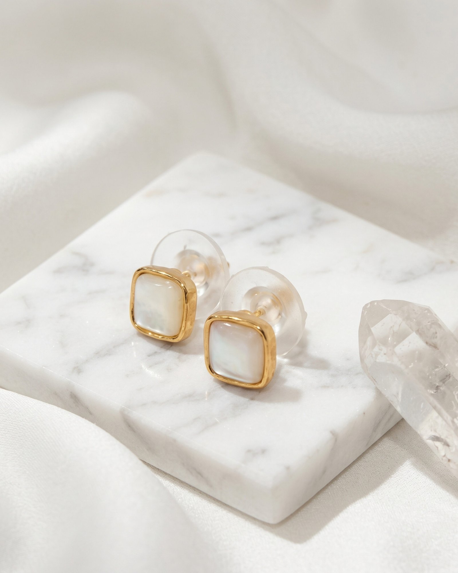 Square marble small studs - Image 2
